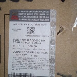 PART-NO-KAQ00001A-REAR-NO-PLATE-ASSY